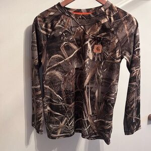 Carhartt Kids Woodland Camo Long Sleeve Tee